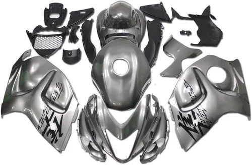 Miniatura 27 de Carenado completo blanco negro para Suzuki 2008-2019 GSXR 1300 Hayabusa Gen2 inyección ABS plástico Carrocería juego de carrocería del mercado de 12