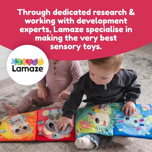 Miniatura 5 de Lamaze Espejo de bebé Tummy Time - Espejo sensorial de alto contraste para el desarrollo del bebé, juguete de actividad plegable y portátil