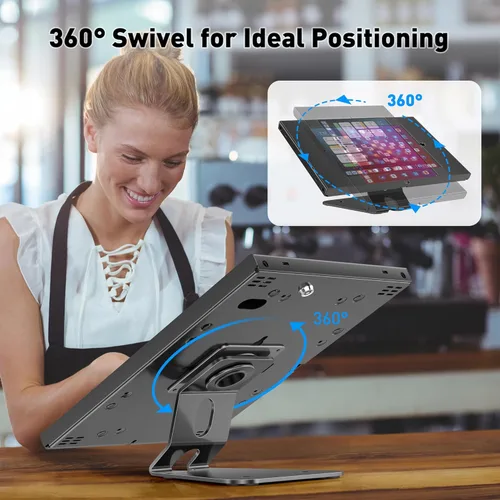 Miniatura 6 de AboveTEK Soporte antirrobo para tablet, soporte de seguridad y bloqueo para iPad, soporte de posición de montaje en encimera y pared, soporte