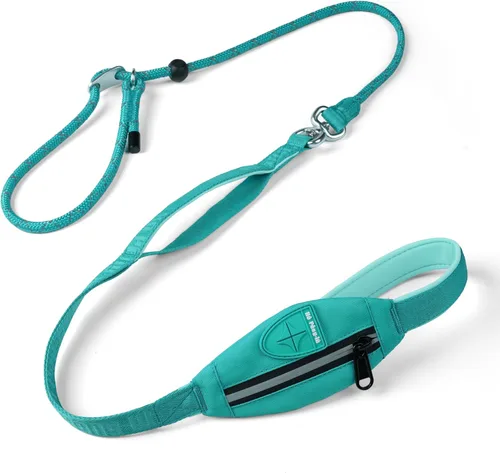 Miniatura 16 de Correa antideslizante para perro, correa y collar de entrenamiento resistente sin tirones con antienredos, mango acolchado e hilo reflectante