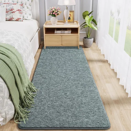 Miniatura 27 de Chicrug Alfombras Modernas de 2x8 Pies para Dormitorio y Sala de Estar, Alfombra de Pasillo de Espuma Viscoelástica de Pelo Bajo para Entrada