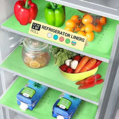 Miniatura 16 de Forros para Estantes de Refrigerador por Linda's Essentials - Forro de Refrigerador Fácil de Limpiar con Protección contra Derrames, Forros