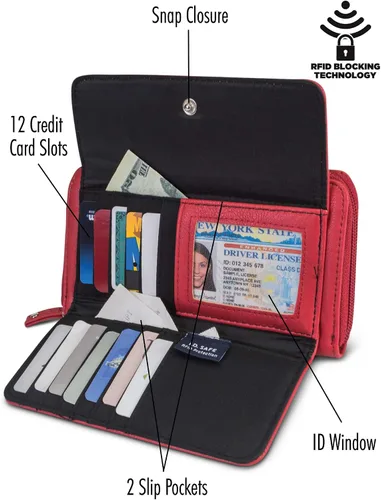 Miniatura 2 de Nautica Bulk Cargo - Cartera con cremallera para mujer rojo Fuego Red NA