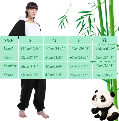 Miniatura 7 de Pijama de una pieza de panda para adultos, disfraz de Halloween, disfraz de Navidad, ropa de descanso