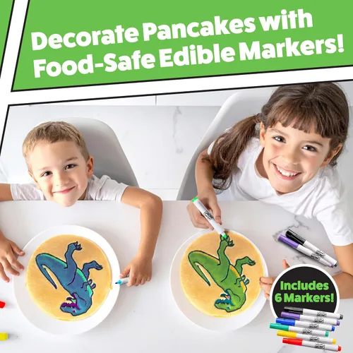 Miniatura 3 de Sartén gigante para panqueques con diseño de dinosaurio, para hacer panqueques gigantes de 10 pulgadas para el desayuno de niños mágicos, decora