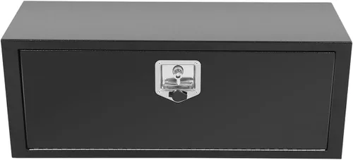 Miniatura 20 de Caja de herramientas de acero para debajo del cuerpo del camión, organizador de caja de herramientas de 18 x 12 x 14 con cerradura y llaves