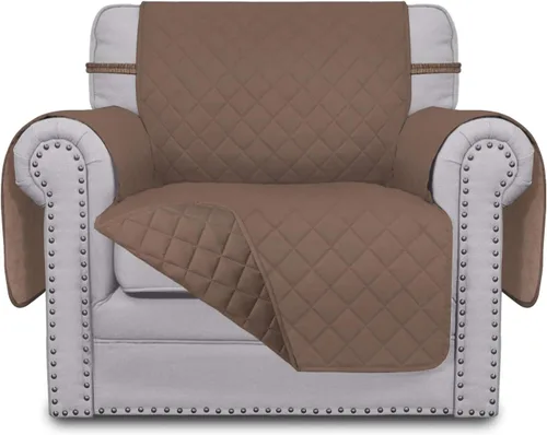 Miniatura 25 de Easy-Going - Funda para sofá, futón y sillón sin reposabrazos, reversible, resistente al agua, para mascotas y niños (azul oscuro/azul claro)