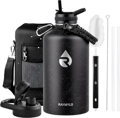 Miniatura 13 de RAYMYLO Botella de agua aislada de 24 onzas, de acero inoxidable con triple pared al vacío (fría durante 48 horas, caliente durante 24 horas), a