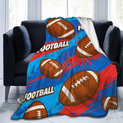 Miniatura 9 de Manta de fútbol americano, manta de forro polar mullido, súper suave, acogedora y cálida, manta deportiva, regalos para niños, niñas, niños