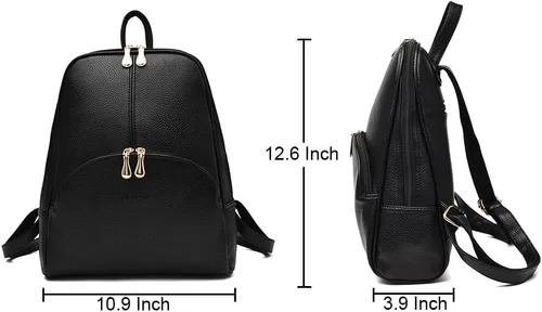 Miniatura 4 de Nevenka mochila informal estilo cartera de imitación cuero con cierre para mujer