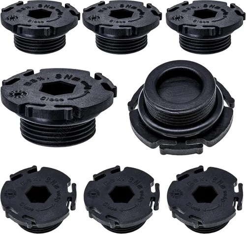 Miniatura 7 de 5 piezas de tapón de drenaje de bandeja de aceite del motor con sello de anillo en O 11137605018 Compatible con BMW 228i 320i 328i 428i 528i X1 X3