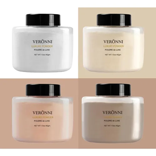 Miniatura 9 de Polvo de ajuste suelto de 4 colores, maquillaje de plátano de lujo para acabado facial, cobertura de larga duración, acabado mate iluminador