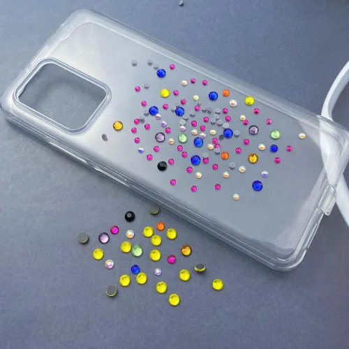 Miniatura 4 de Hotfix - 600 diamantes de imitación de cristal redondos SS30 de 0.236 in con parte trasera plana para manualidades, ropa, zapatos, camisas, tazas