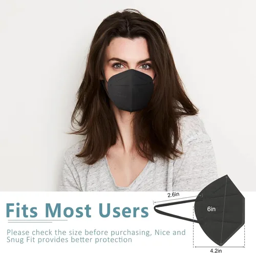 Miniatura 4 de KN95 - 100 unidades, diseño de 5 capas, máscaras de seguridad contra el polvo, máscaras de protección transpirable contra el polvo PM2.5