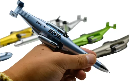 Miniatura 3 de 5 bolígrafos novedosos con forma de avión, bolígrafo de gel para helicóptero, bolígrafo inspirador de aviador con 12 recambios para oficina, fiesta
