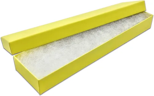 Miniatura 27 de TheDisplayGuys - Paquete de 25 Cajas de Regalo de Papel Cartón Kraft #82/Estuches para Joyas con Relleno de Algodón y Tapa - Lámina Dorada
