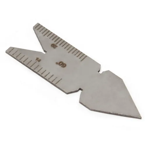 Miniatura 9 de Utoolmart Medidor de rosca de acero inoxidable Medidor de tornillo de paso de molienda, ángulo de ranura en V, medidor de corte de rosca de medición
