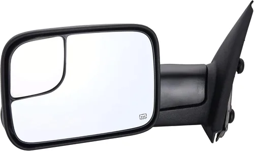 Espejo de remolque de reemplazo para 02-08 Dodge Ram 1500 para 03-09 Dodge Ram 2500 3500, espejo lateral plegable, con calefacción eléctrica, para