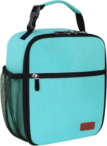 Miniatura 10 de Femuar Bolsa de almuerzo para hombres, mujeres y adultos, pequeña para oficina, trabajo, picnic, bolsa de almuerzo portátil reutilizable, color negro