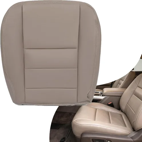 Miniatura 9 de Fundas de asiento inferiores del lado del conductor de cuero de microfibra gris aptas para F250 F350 F450 F550 Super Duty, Lariat XL, FX4 y XLT