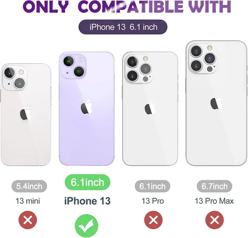 Miniatura 2 de Compatible con iPhone 13 Funda magnética con purpurina, bonita funda transparente chapada de lujo, compatible con MagSafe para mujeres y niñas