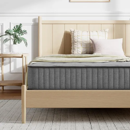 Miniatura 7 de Novilla Colchón individual para niños, colchón híbrido individual de 10 pulgadas en una caja con resortes individuales embolsados y espuma