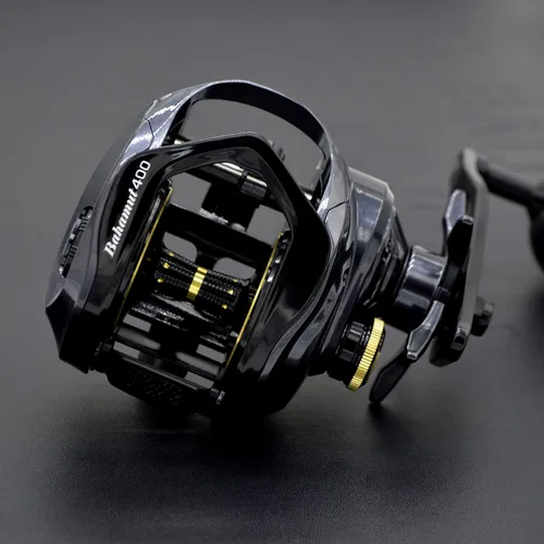 Miniatura 9 de Bahamut 400 Carretes Baitcaster, Gran Capacidad para Jigging, 10+1 Rodamientos de Acero Inoxidable, 35 LBs de Arrastre, Mango de Potencia de 4.5