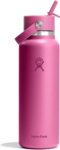 Miniatura 46 de Hydro Flask Botella de agua – Acero inoxidable aislado – Tapa flexible con popote de boca ancha, antiderrames, a prueba de fugas y recargable en 32