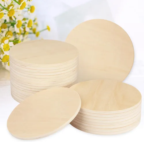 Miniatura 4 de 12 círculos de madera sin terminar de 12 pulgadas, grosor de 0.236 pulgadas, rondas de madera para manualidades, discos de madera para decoración