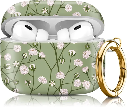 Miniatura 17 de Funda compatible con AirPod Pro de 2ª/1ª generación con llavero, funda protectora completa a prueba de golpes para auriculares inalámbricos