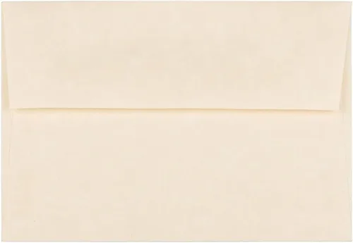 JAM PAPER Sobres de invitación de pergamino A1 de 4 barras - 3 5/8 x 5 1/8 - Reciclado natural - Paquete de 50 unidades