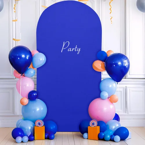 Miniatura 10 de Cubierta de Fondo de Arco Beige de 6 Pies - Cubiertas de Poliéster Ajustadas para Soporte de Arco de Boda con Parte Superior Redonda, Cubierta
