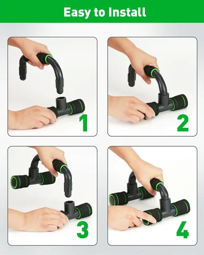 Miniatura 4 de CUNCUI Barra de flexión, estructura portátil para entrenamiento de fitness en casa, soporte de empuje para entrenamientos de piso, adecuado