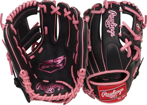 Miniatura 15 de Rawlings Guantes de béisbol de la serie R9 Tamaños 11.5 a 13 pulgadas Múltiples estilos Pro H-Web Negro/Oro