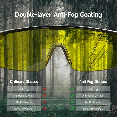 Miniatura 2 de xaegistac Gafas de seguridad antivaho con escudos laterales, gafas protectoras UV400, gafas de seguridad resistentes a los impactos para hombres