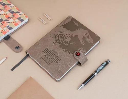 Miniatura 5 de Cuaderno diario oficial de Jurassic Park, cuadernos de tapa dura + bolígrafo, cuaderno A5, bonitos cuadernos 180 páginas punteadas Jurassic