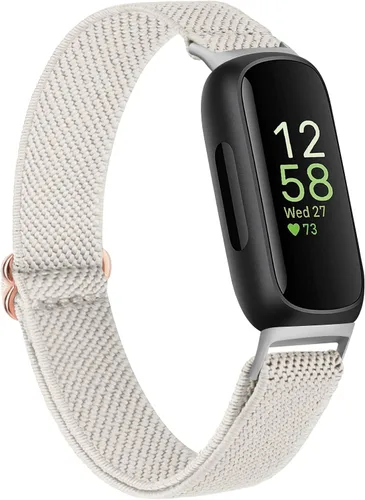 Miniatura 8 de Vancle Correas elásticas para Fitbit Inspire 3 para mujeres, bandas ajustables y transpirables de nylon elástico compatibles con Fitbit Inspire 3