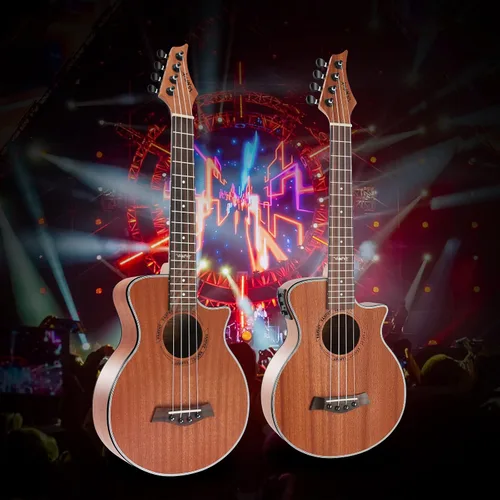Miniatura 8 de Ukelele de concierto profesional de 23 pulgadas Uku Sapele Ukelele para adultos principiantes hawaianos Uke viene con kit de ukelele de iniciación