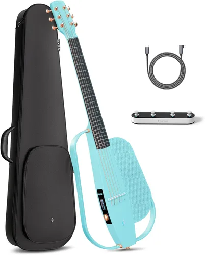 Miniatura 10 de Enya NEXG 2 - Guitarra acústica-eléctrica básica de fibra de carbono, guitarra de viaje inteligente acústica eléctrica para adultos con altavoz