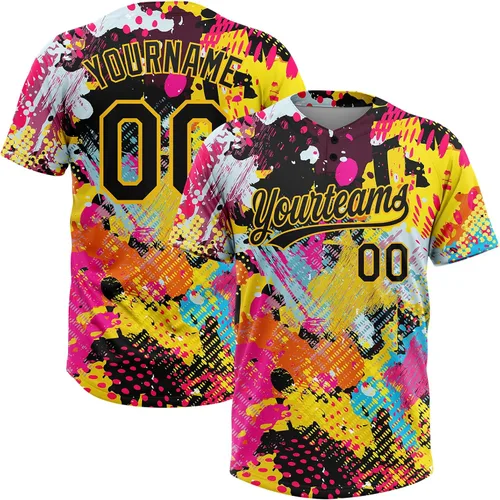 Miniatura 16 de Camisetas de béisbol personalizadas con dos botones, camisetas de sóftbol personalizadas con logotipo de nombre cosido para hombres, mujeres