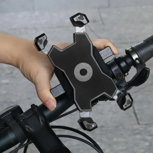 Miniatura 7 de Soporte universal para teléfono para bicicleta, compatible con teléfonos inteligentes de 4.7 a 6.8 pulgadas, ajustable, a prueba de golpes, fácil