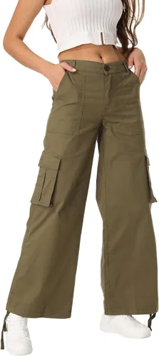 Miniatura 2 de XNMAYA Pantalones cargo para mujer, de secado rápido, informales, militares, militares, camuflaje, combate, trabajo, pantalones casuales