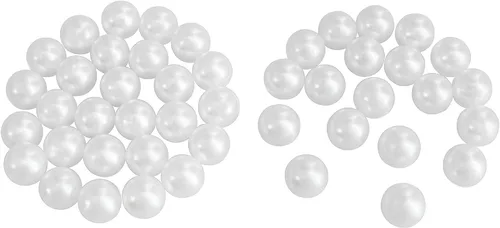Miniatura 2 de Perlas artificiales 379 piezas de perlas blancas sin perforar de 0.315 pulgadas para rellenos de jarrones, fabricación de joyas, dispersión de mesa