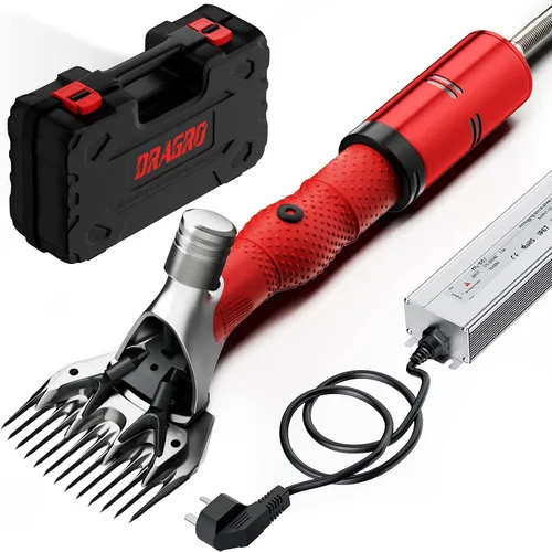 Miniatura 10 de 2025 Tijeras para ovejas mejoradas 500W, cortauñas eléctricos profesionales, kit de aseo para ganado de granja, 6 velocidades tijeras eléctricas
