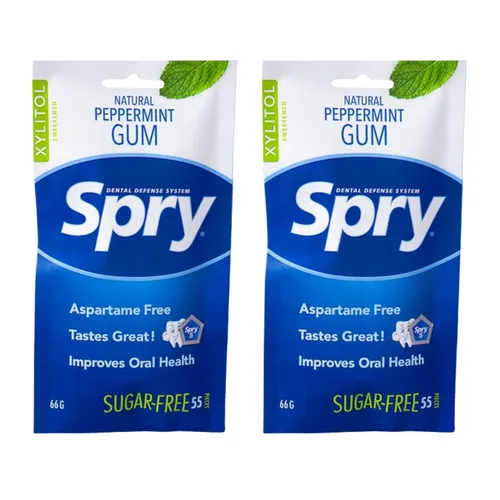Miniatura 33 de Spry On The Go Fresh Chicle Natural de Xilitol Sistema de Defensa Dental - Sin Aspartamo, Sin Azúcar, Sin OMG (Menta, 55 Unidades - Paquete de 1)
