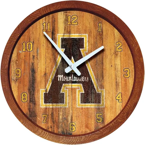 Miniatura 23 de The Fan-Brand NCAA Oklahoma Sooners: Reloj de pared con parte superior de barril de imitación para decoración de bar, decoración de fiesta