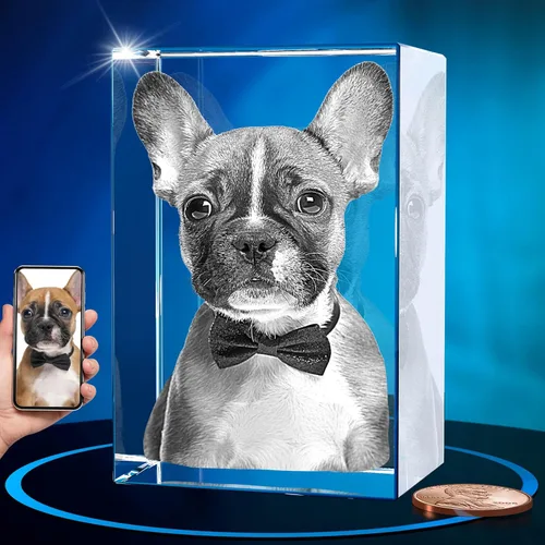 Miniatura 36 de ArtPix 3D Foto de cristal, regalos conmemorativos personalizados para perros con tu propia foto para los amantes de los perros, dueños de mascotas