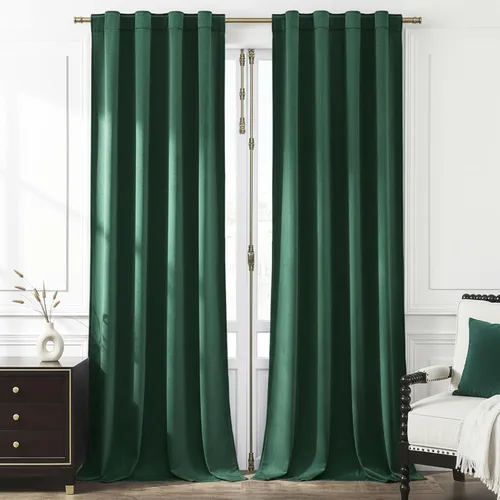 Miniatura 28 de Timeper Cortinas opacas de terciopelo negro de 42 pulgadas de ancho x 84 pulgadas de largo, cortinas opacas para dormitorio, sala de estar, cortinas