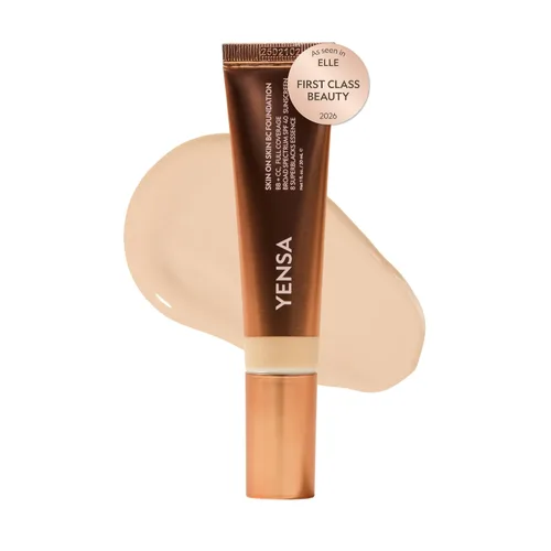 Miniatura 10 de YENSA BC Foundation - Base de cobertura completa, crema CC y BB en uno con SPF 40, enriquecida con ácido hialurónico y péptidos para hidratar