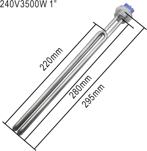 Miniatura 3 de DERNORD Elemento de calefacción atornillado del elemento del calentador de agua plegable de 240V 3500W